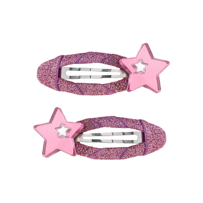 99.HAIRMOONSTARPINK # Παιδικά Κλιπς Μαλλιών Moon Star Pink