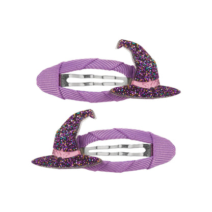 99. HAIRCLIPHATPURPLE # Kids Hair Clips Hat Purple