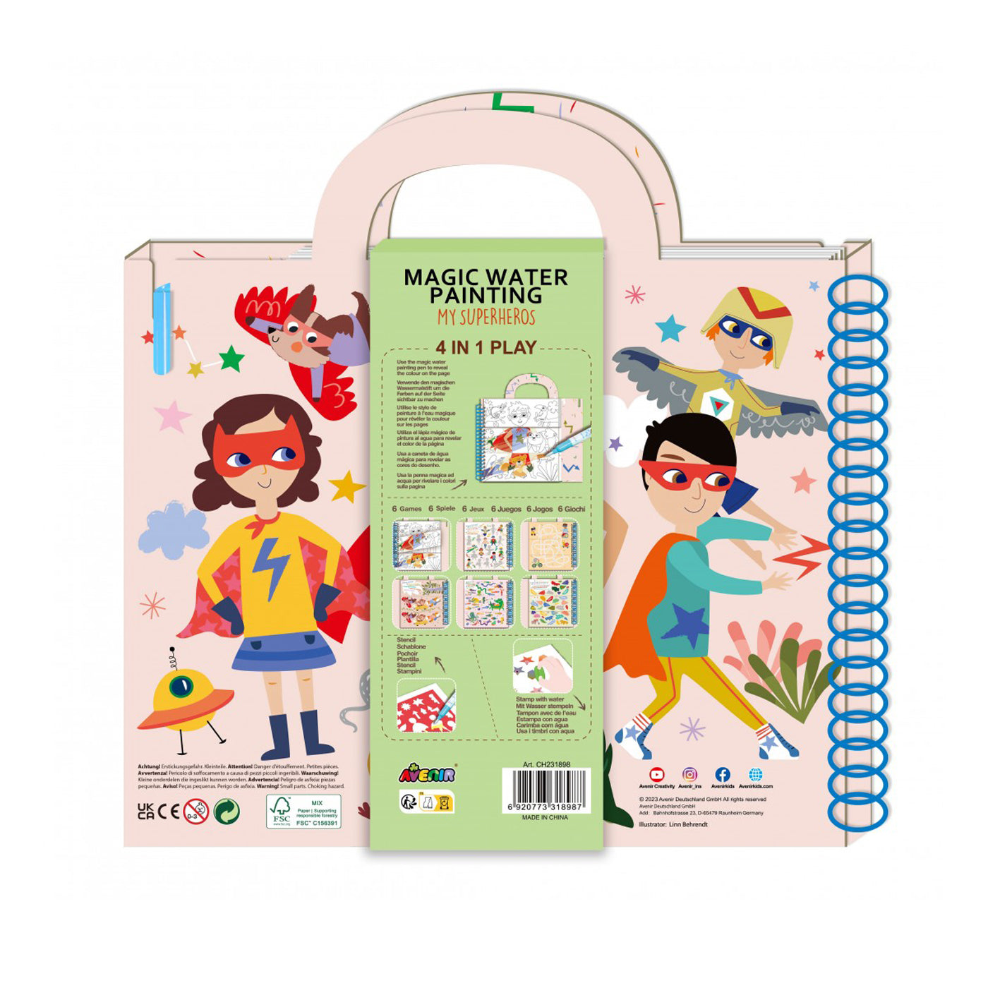 99.60845 # Activity Book Magic Water Painting  My superheros