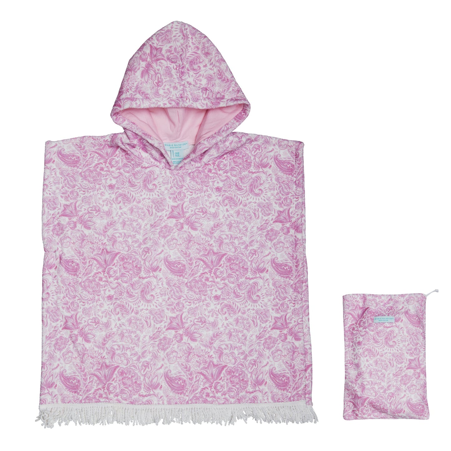 52A.S5AP908L # Kids Poncho Towel Paisley Lilac