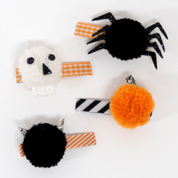 Παιδικά Κλιπς Μαλλιών Halloween Pom-Pom