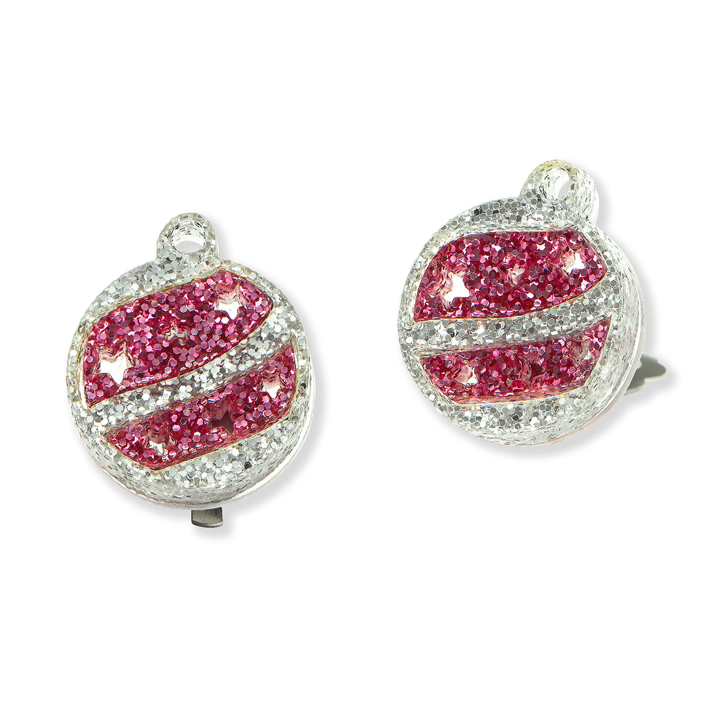 Kids Earrings Clip on Xmas Ball