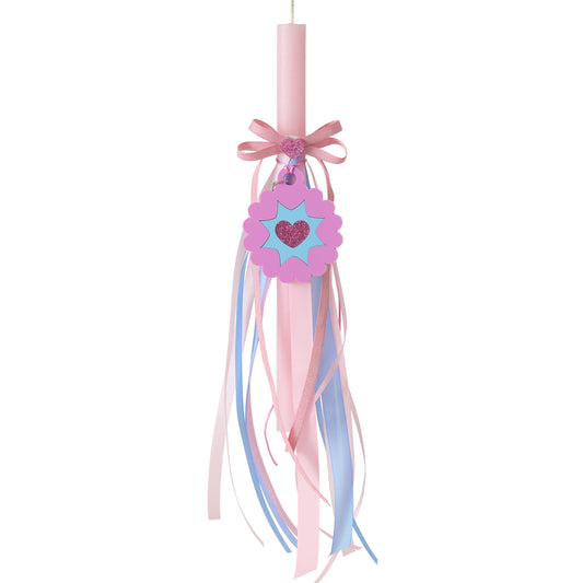 99.CANDLESTARRYHEARTS # Λαμπάδα με Μπρελόκ Starry Hearts