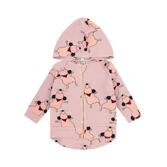 42B.MOUSE_HOODIE # Παιδική Ζακέτα Φούτερ Mouse Pink