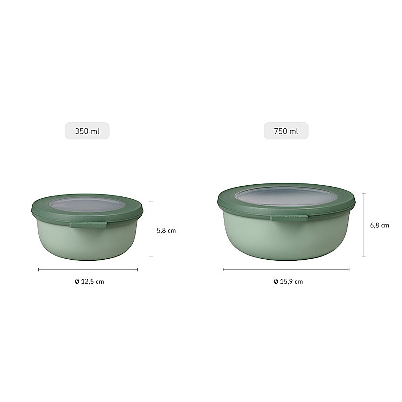 Μπωλ Αποθήκευσης Φαγητού με Καπάκι 350ml Vivid Mauve