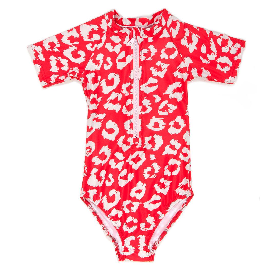 Παιδικό Κοντομάνικο Μαγιώ Red Leopard