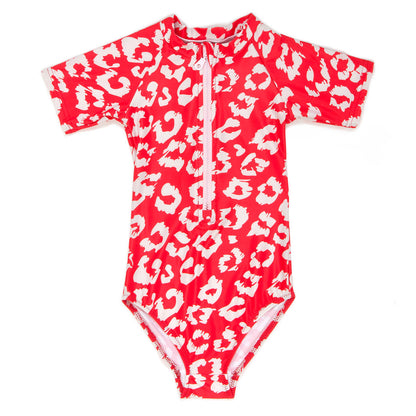 Παιδικό Κοντομάνικο Μαγιώ Red Leopard