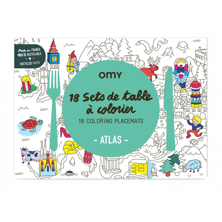 Σουπλά Φαγητού Color-in Άτλας