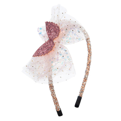 Παιδική Στέκα Μαλλιών Sparkle Angel Pink Bow