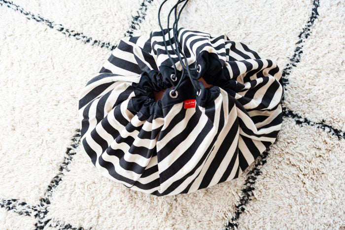 Αποθηκευτική Τσάντα Παιχνιδιών 2 σε 1 Stripes Black