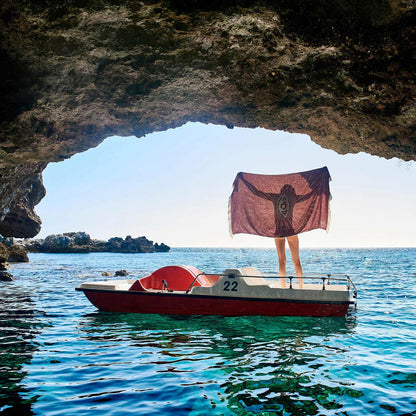 Πετσέτα Θαλάσσης Pareo Third Eye Burgundy