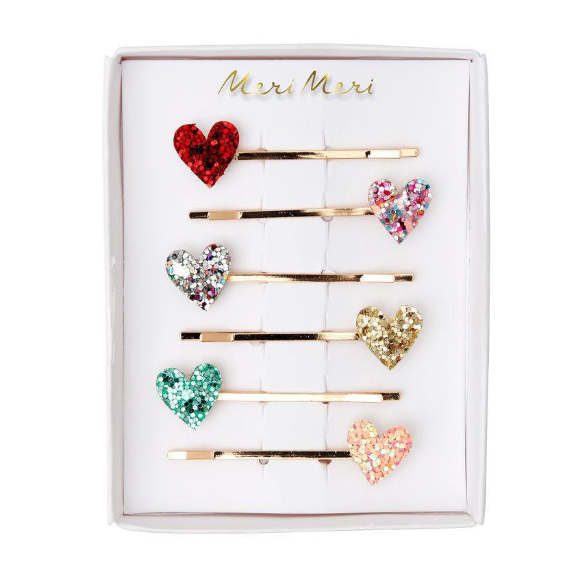 Παιδικά Κοκκαλάκια Μαλλιών Glitter Hearts