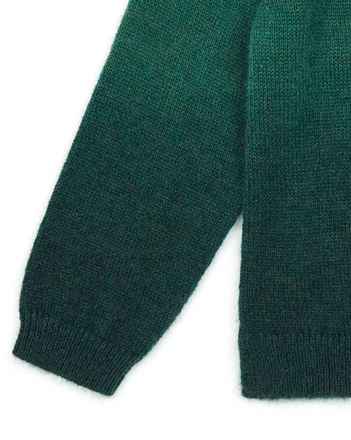 Kids Knitted Jumper Tie Dye Green