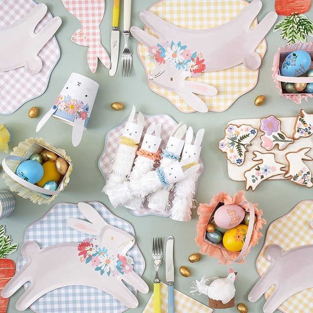 Paper Plates Gingham Small