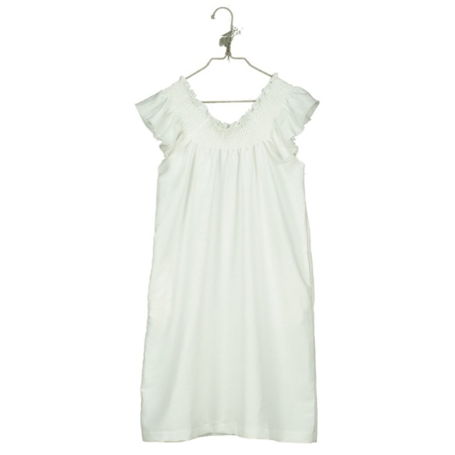 Παιδικό Φόρεμα με Ελαστικό Λαιμό Λευκό