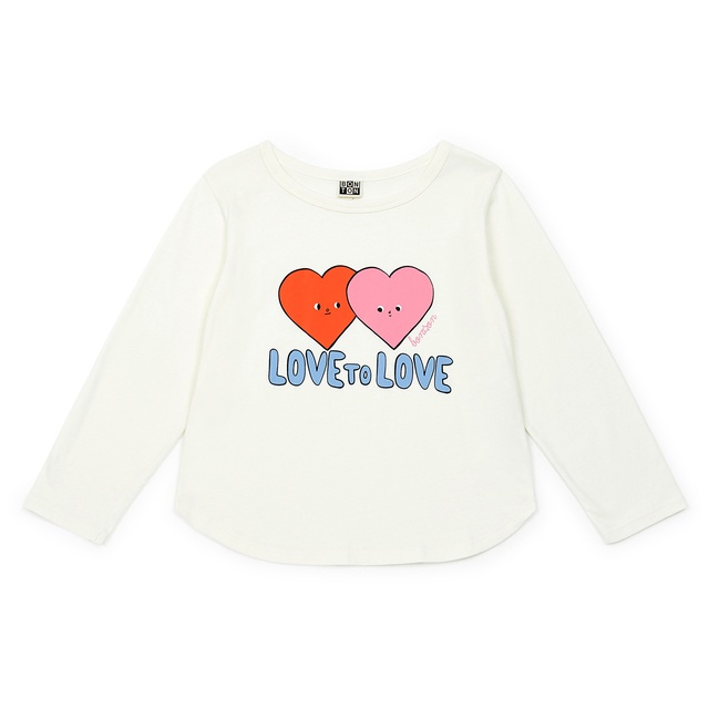 Kids Longsleeve T-Shirt Love to Love Creme
