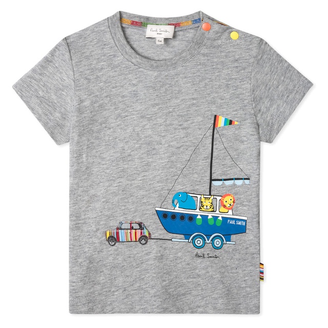 Βρεφική Μπλούζα T-Shirt Boat Grey