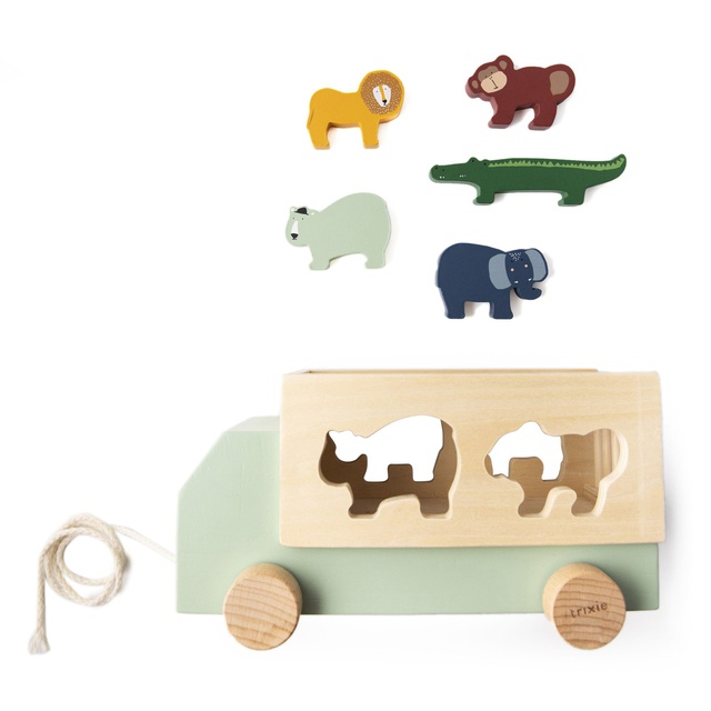 Wooden Toy Animal Truck