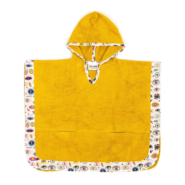Kids Poncho Starry Eyes Curry