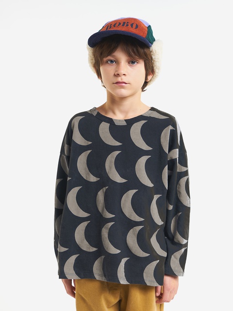 Kids Longsleeve T-Shirt Moon All Over