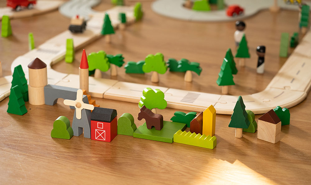 Wooden Toy Countryside Blocks