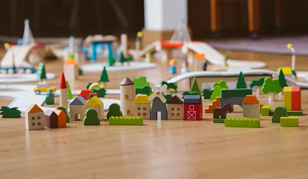Wooden Toy Countryside Blocks
