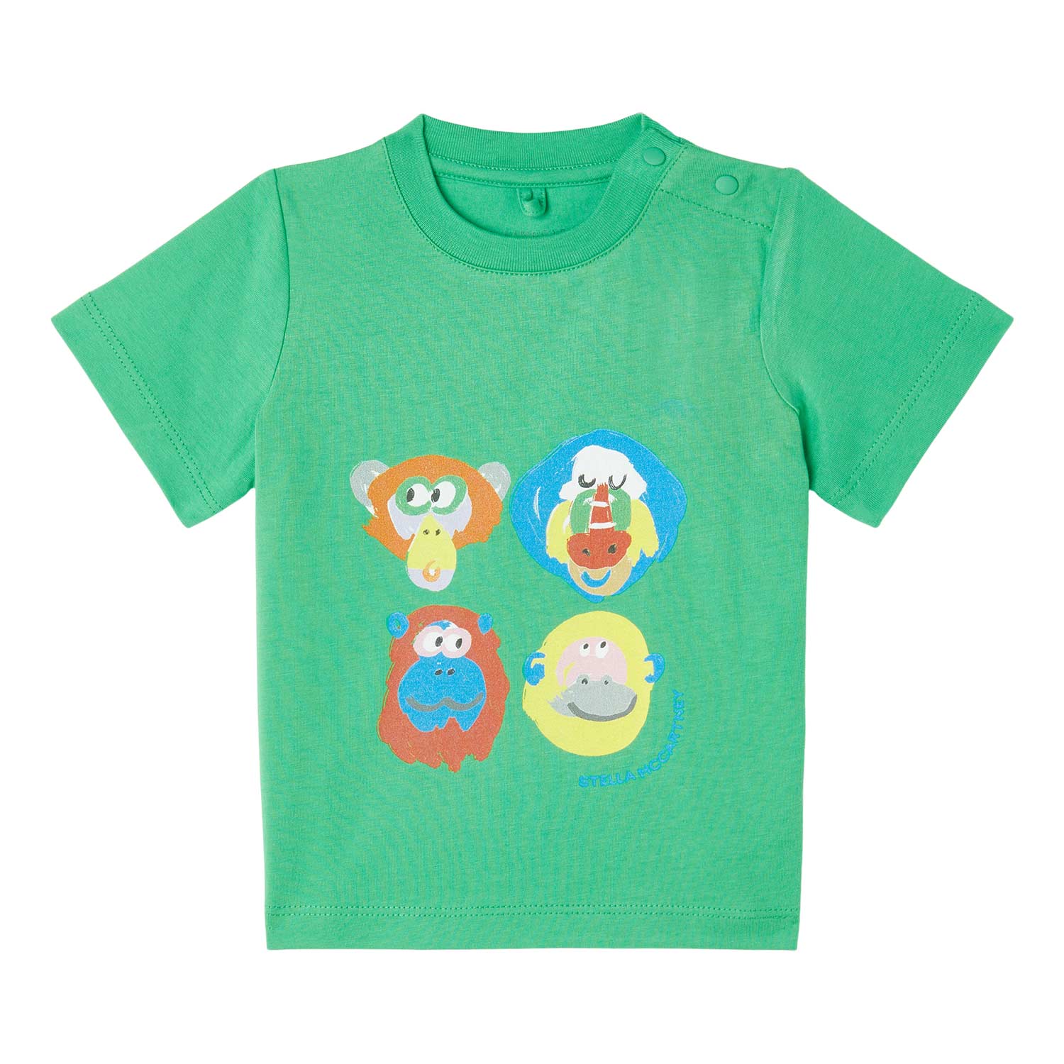 Βρεφική Μπλούζα T-Shirt 4 Animals Green