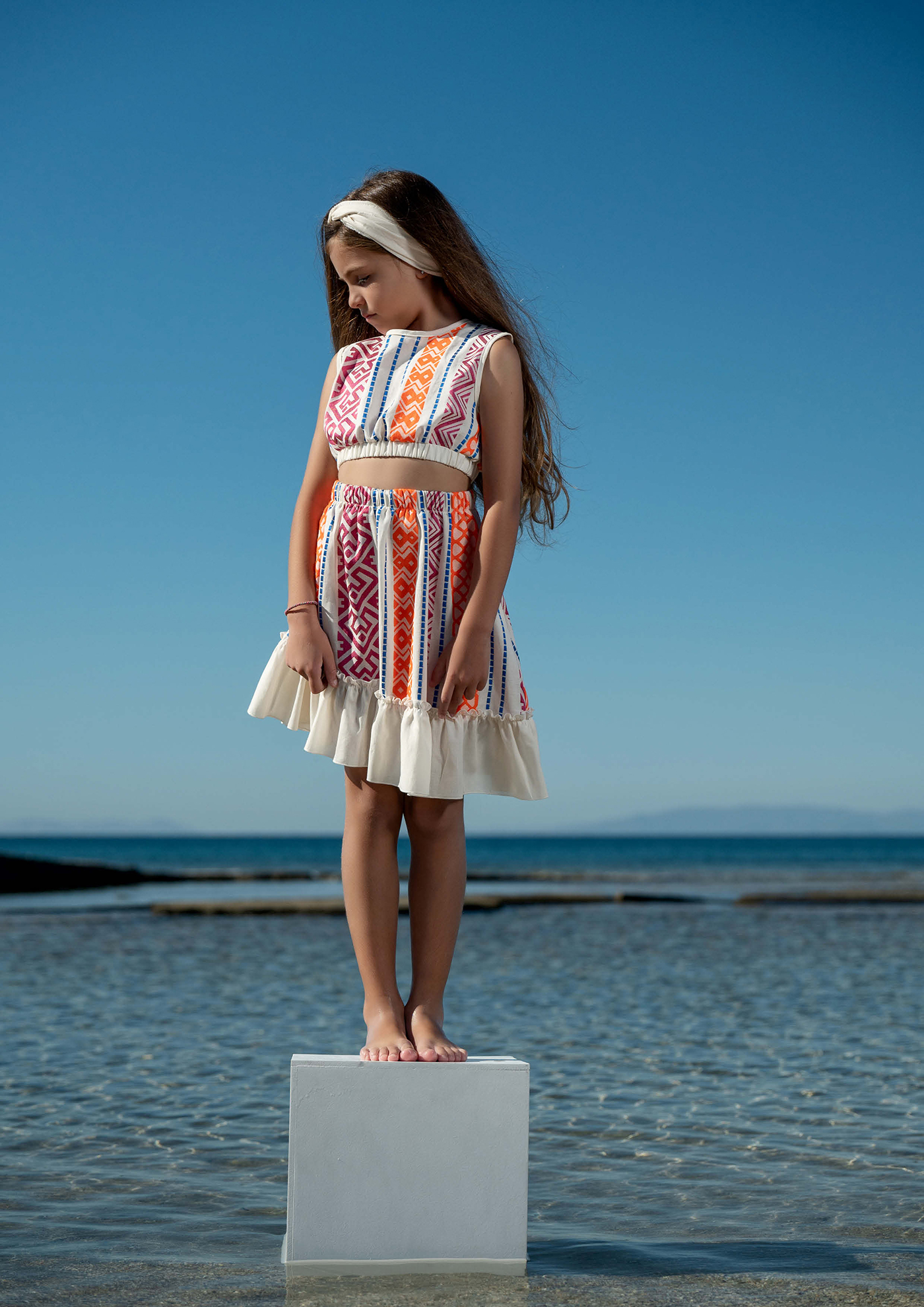 Παιδικό Υφαντό Σετ με Φούστα Multicolor