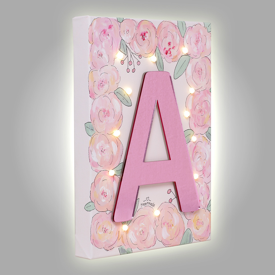 Κάδρο με Φωτισμό Personalized με Plexiglass Floral