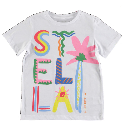 Παιδική Μπλούζα T-Shirt Stella Palm Λευκή