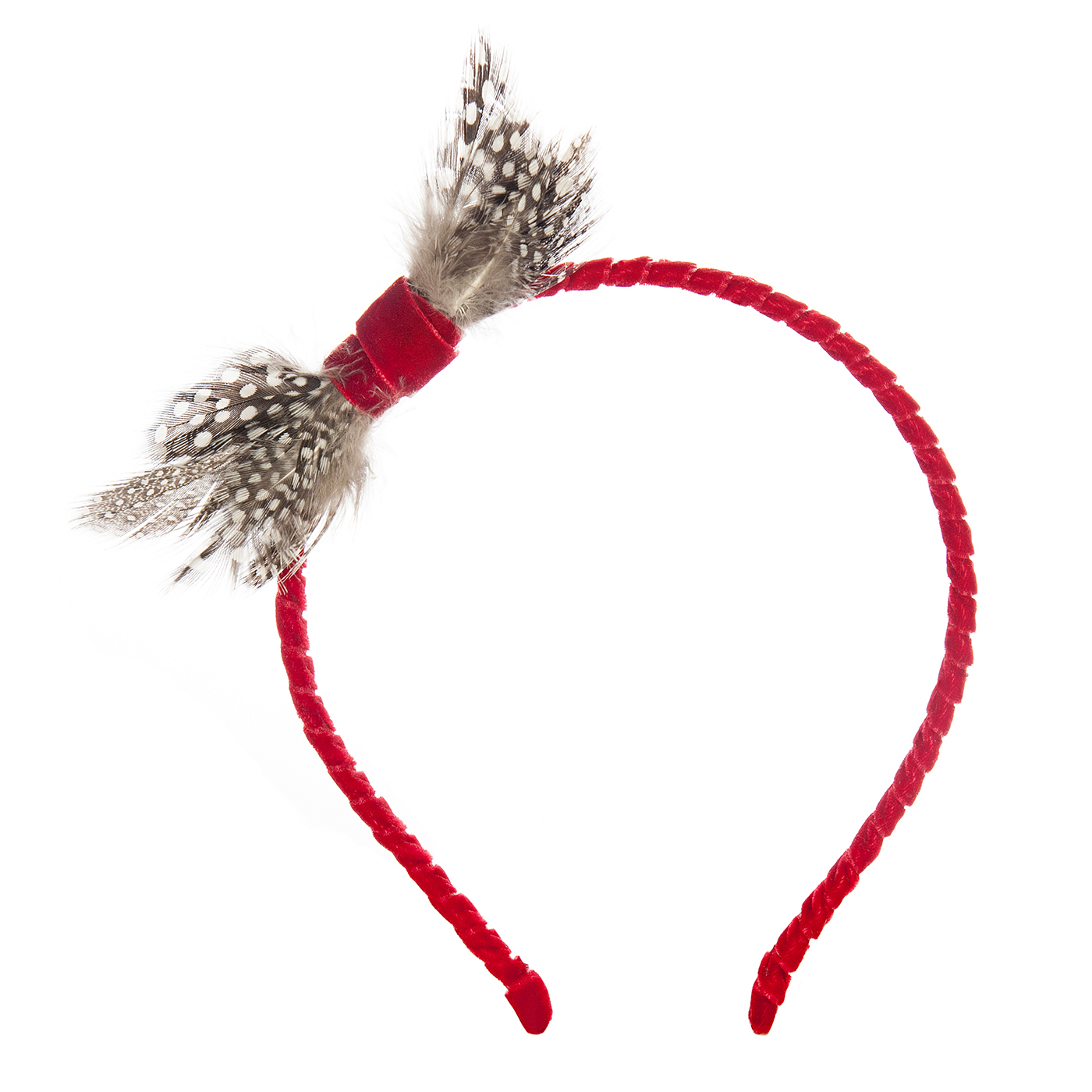 kids-headband-feather-bow-red-milkshakes-and-dreams